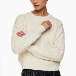 Babaton Cream Cable Knit Sweater